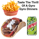 Gyro Dinner With Our Original Tzatziki Sauce 8" Pita Bread