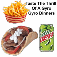 8″ Gyro Dinner With Our Original Tzatziki Sauce