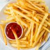 Large French Fries Deep Fried Crispy Outside Soft Inside