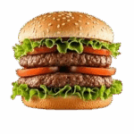 Double burger 2/3 Pound Of Beef No Cheese 5" Jumbo Bun